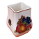 Polychrome ceramic vase fruit decoration (apples, grapes, pears...)