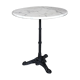 Round marble bistro table and cast iron base