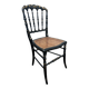 Napoleon III chair in blackened wood and cane