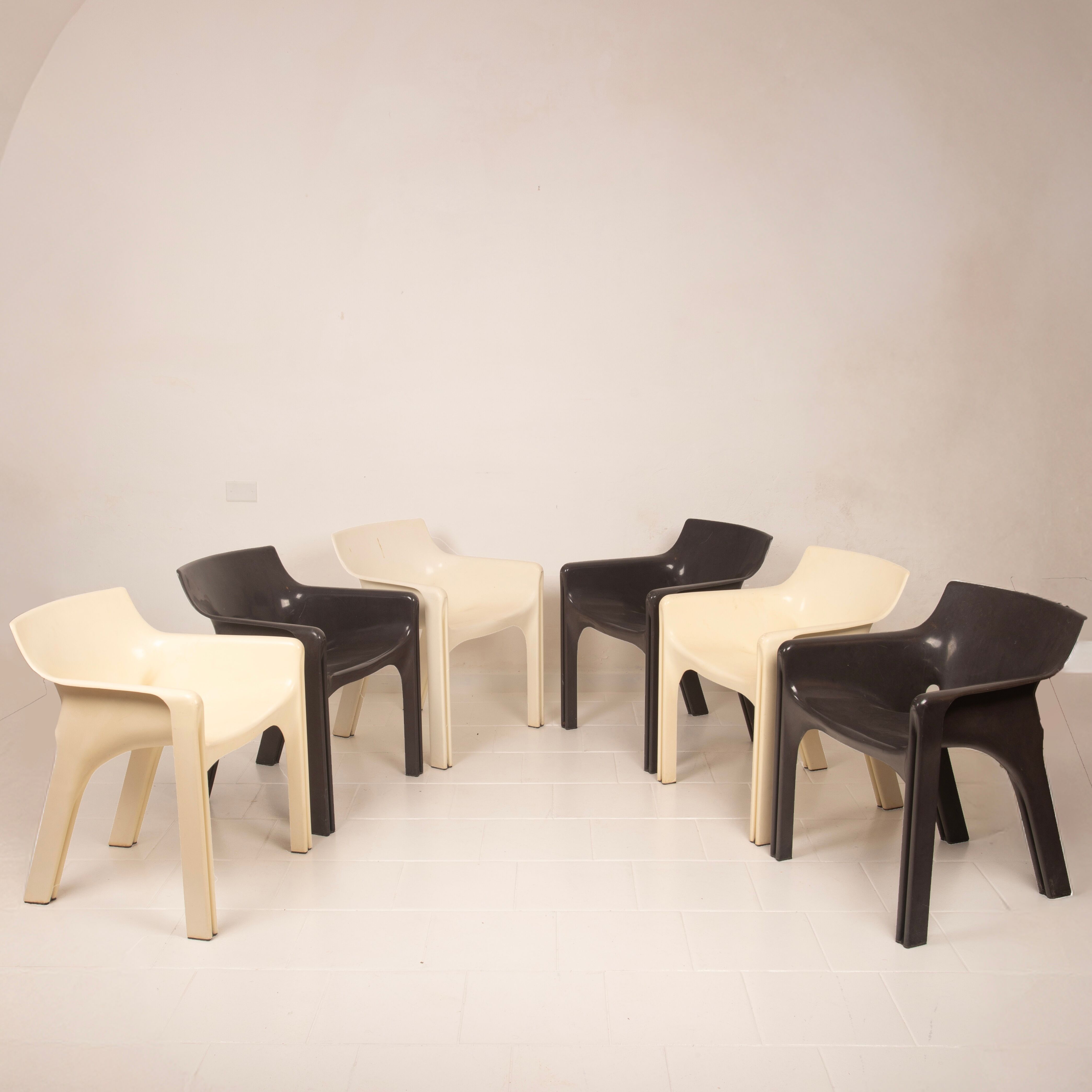 Ensemble de six fauteuils Gaudì par Vico Magistretti pour Artemide