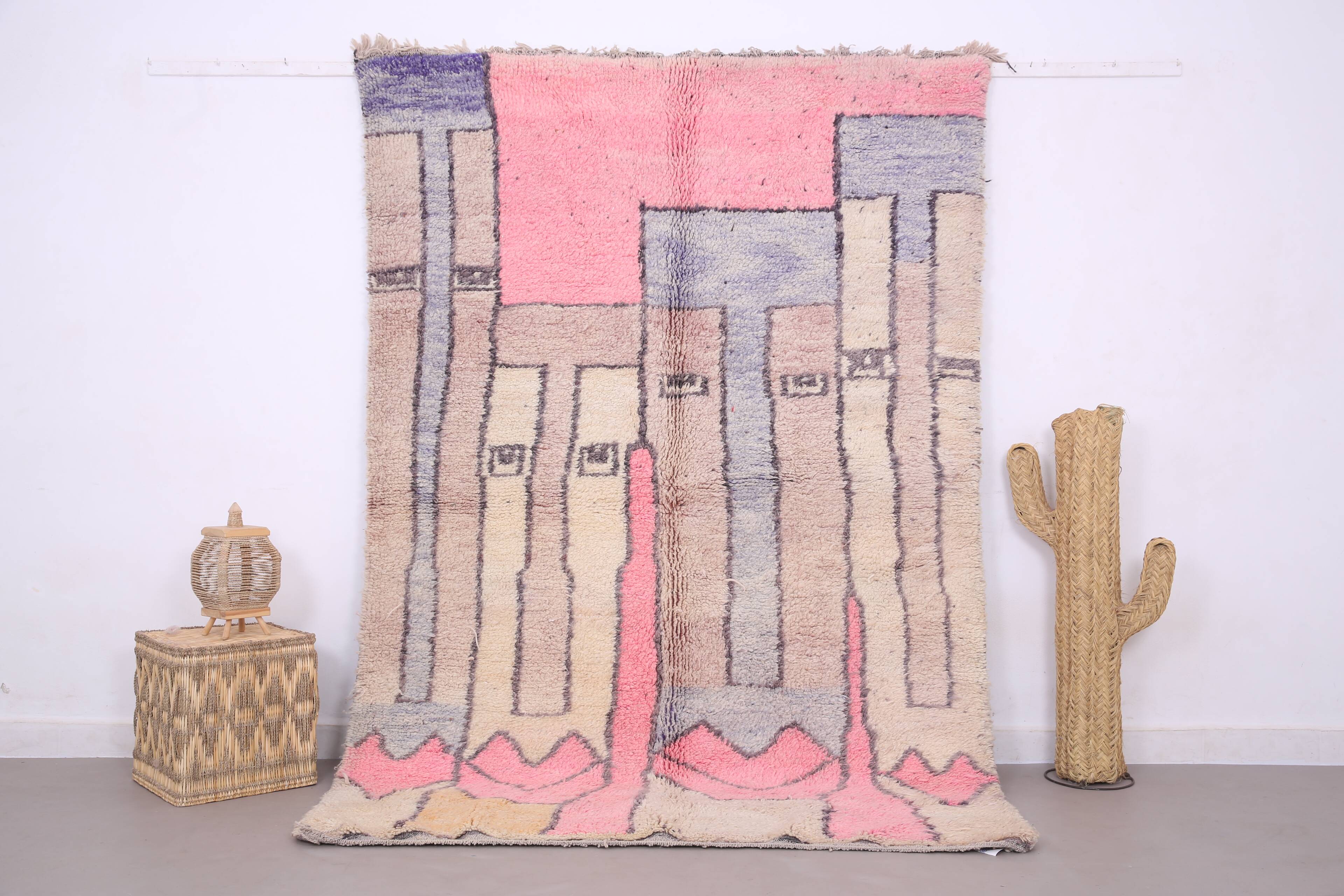 Abstract Moroccan Handmade Rug 175 x 263 cm - Colorful Berber Wool Rug
