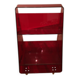 Red Plexiglas Bookshelf