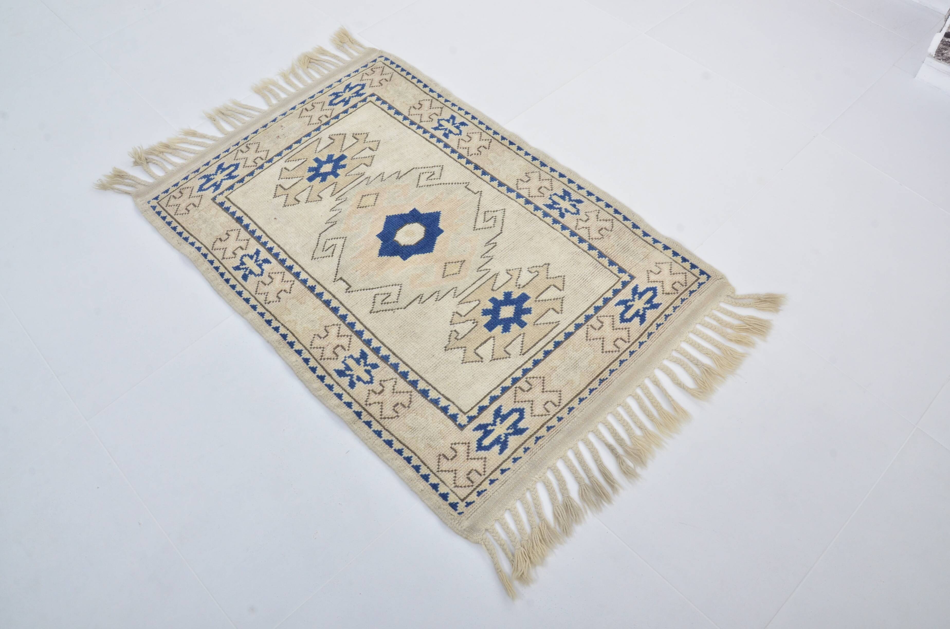 Oushak Handknotted Floor Vintage Rug sku 3450