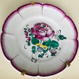 Old plate 18th floral decoration