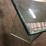 Post modern tempered glass table circa 1980