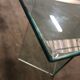 Table verre trempé post moderne circa 1980