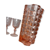 Windsor pink glass geometric vase from Luminarc
