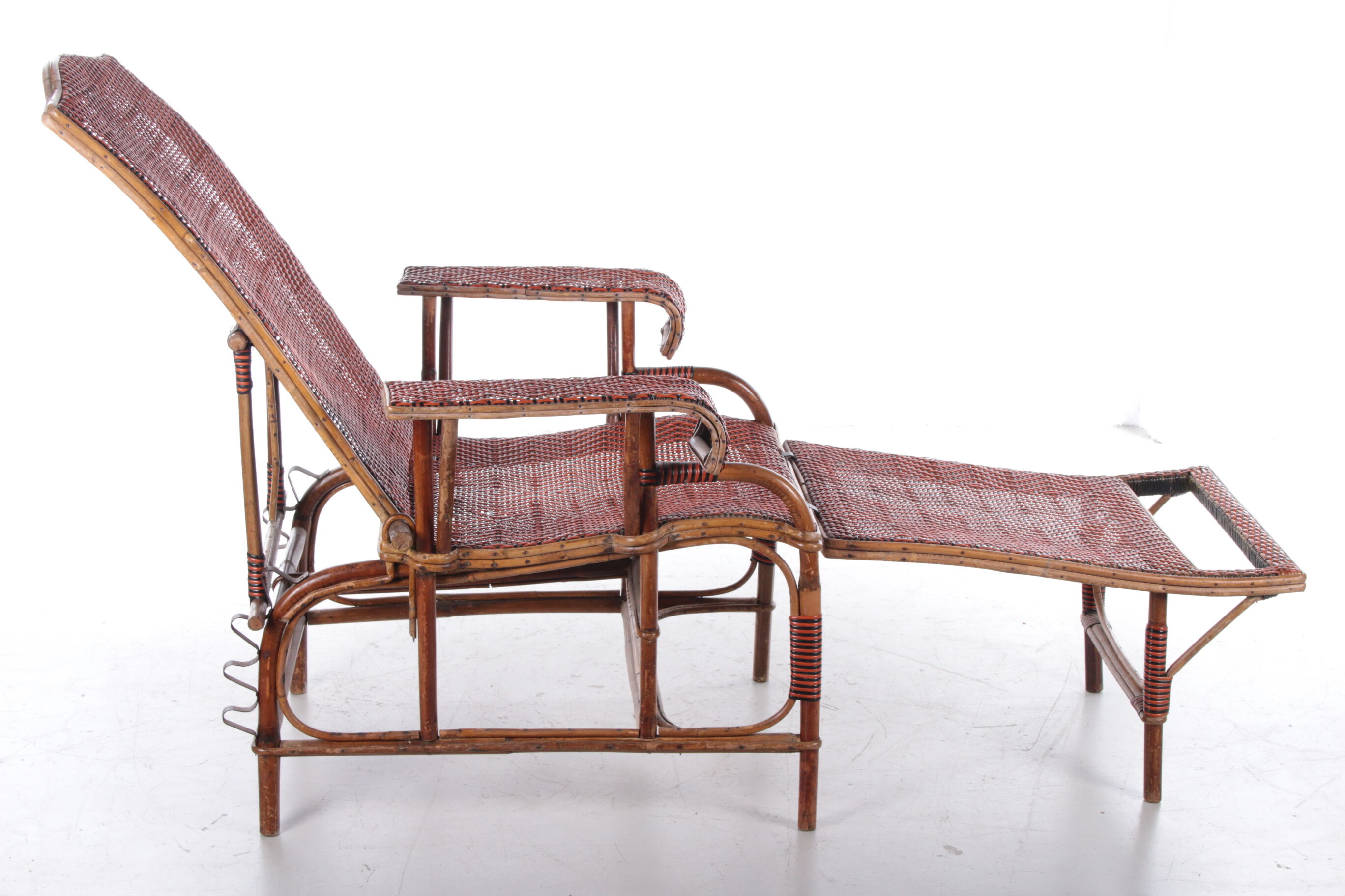 Vintage Rattan and bamboo Lounge chair, 1960s
