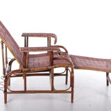 Vintage Rattan and bamboo Lounge chair, 1960s