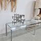 Midcentury chrome sidetables Converta serie Herman Miller