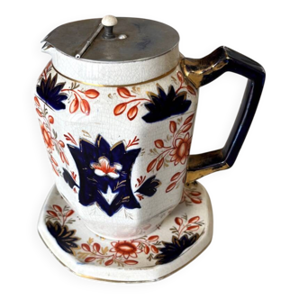 Gaudy Welsh earthenware teapot