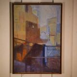 Abstract painting "Venice" by Monique Breton-Prouté, also known as Pehem