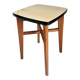 Tabouret en bois et Formica vintage