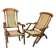 Pair Edwardian Steamer Deck Chairs