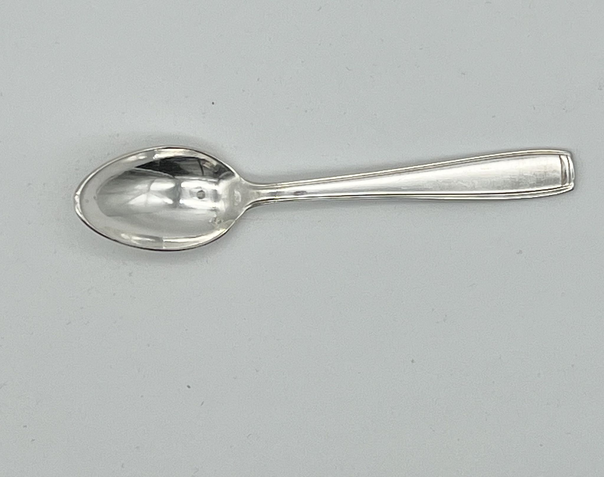 Ercuis 12 small teaspoons coffee dessert model carthage silver metal