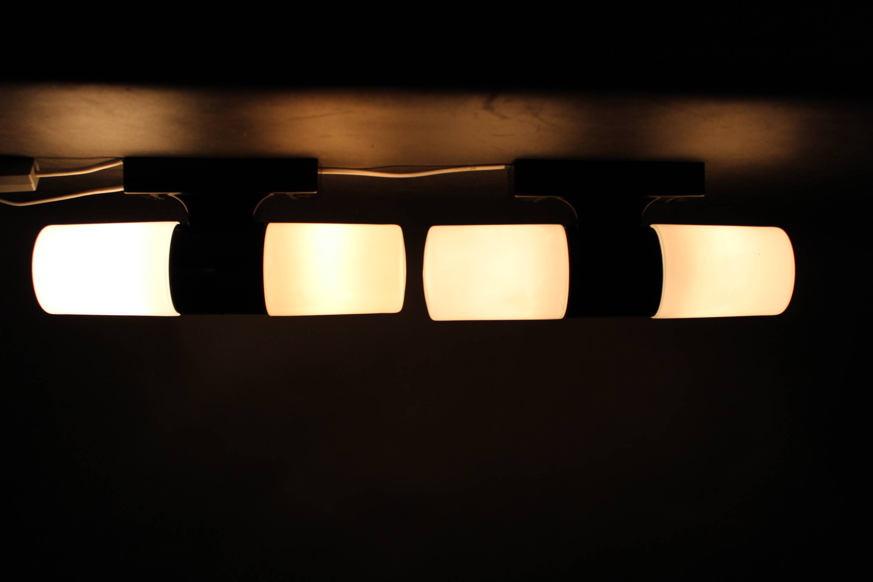 1960s Set of Two Glass/Bakelite Wall Lights , Czechoslovakia
