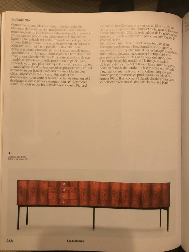 Rosewood sideboard 816 by Alain Richard for Meubles TV, France, 1960