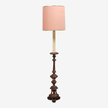 Italian gilded wood rococo floor lamp 1950s