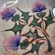 Ceramic dish with thistle decoration by Daniel Etienne, 31 cm