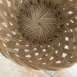 Vintage woven wicker plant pot cover