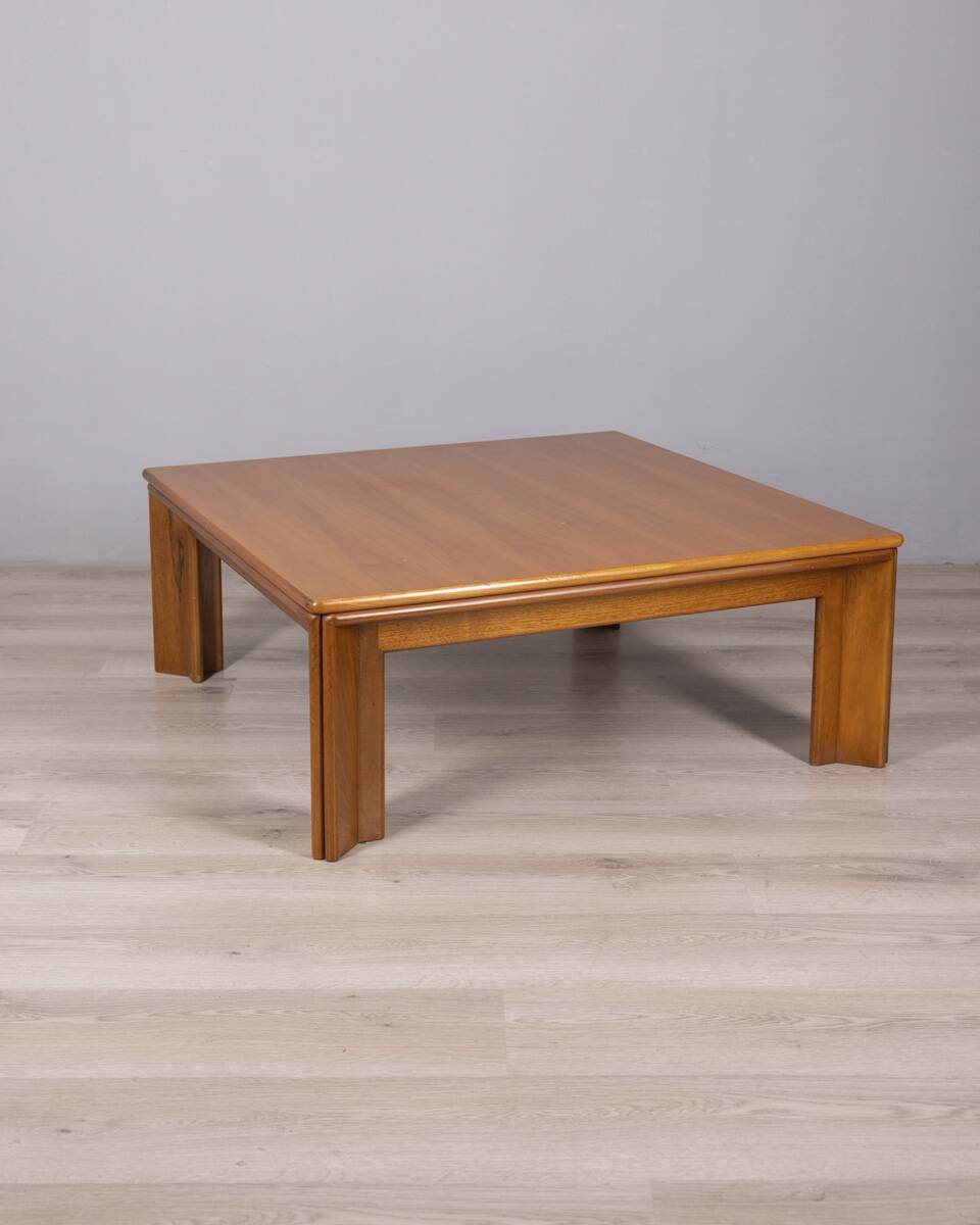 Vintage 1970s "Mou" wooden coffee table designed by Afra & Tobia Scarpa