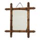 Antique Wooden Faux Bamboo Chinoiserie Mirror 44x39cm