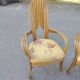 Pair of 1970s Italian design armchairs, made of bent bamboo.