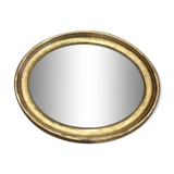 Old mirror gilded wooden frame.