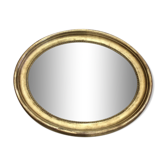 Old mirror gilded wooden frame.