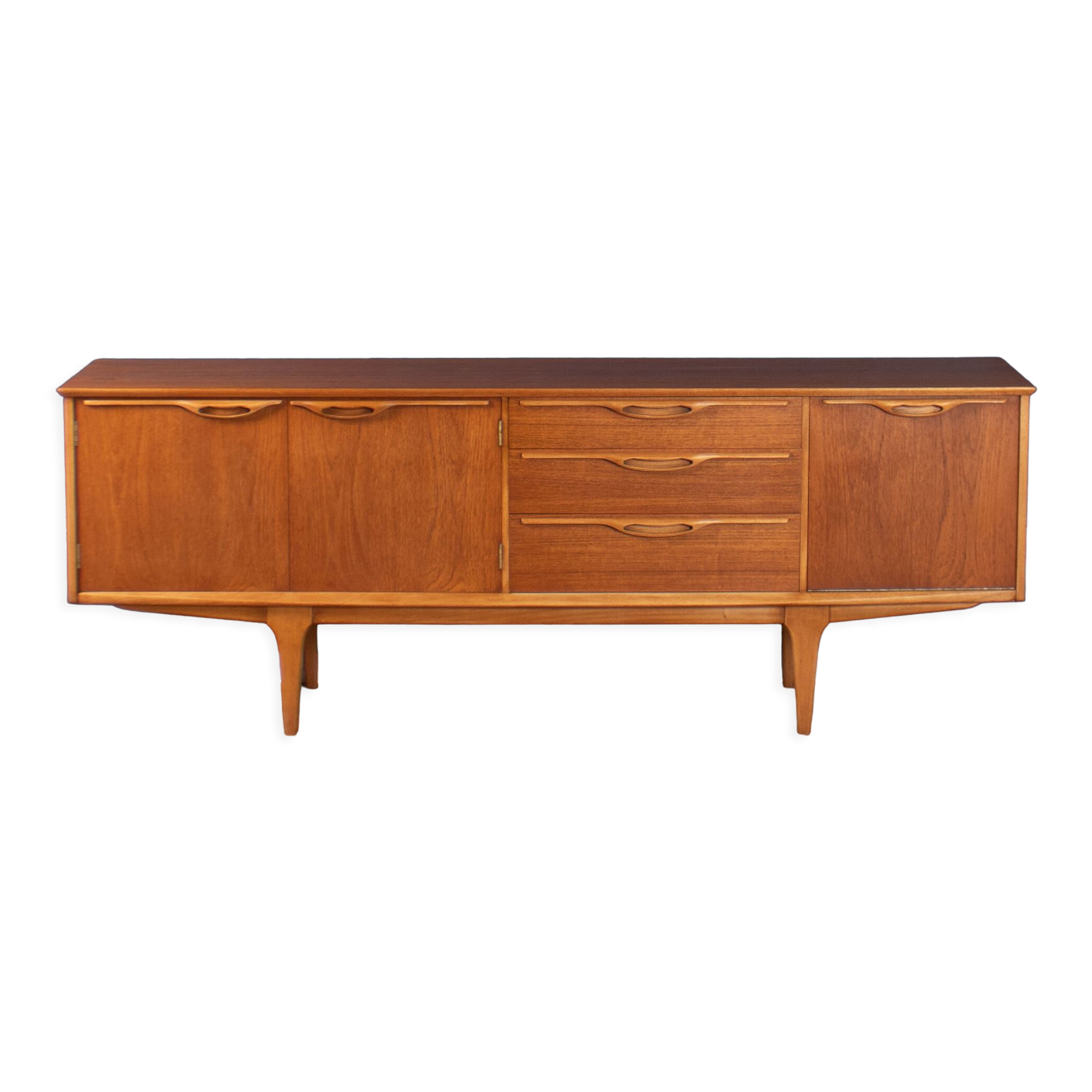 Retro teak 1960s long jentique classic mid century sideboard