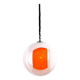Suspension "Eclisse" en verre de Murano blanc et orange du milieu du siècle, par Carlo Nason pour Mazzega, Ita
