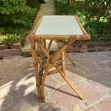 Bout de canapé - table d’appoint en rotin
