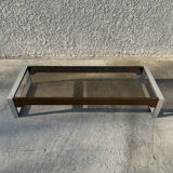 Rosewood coffee table with glass top