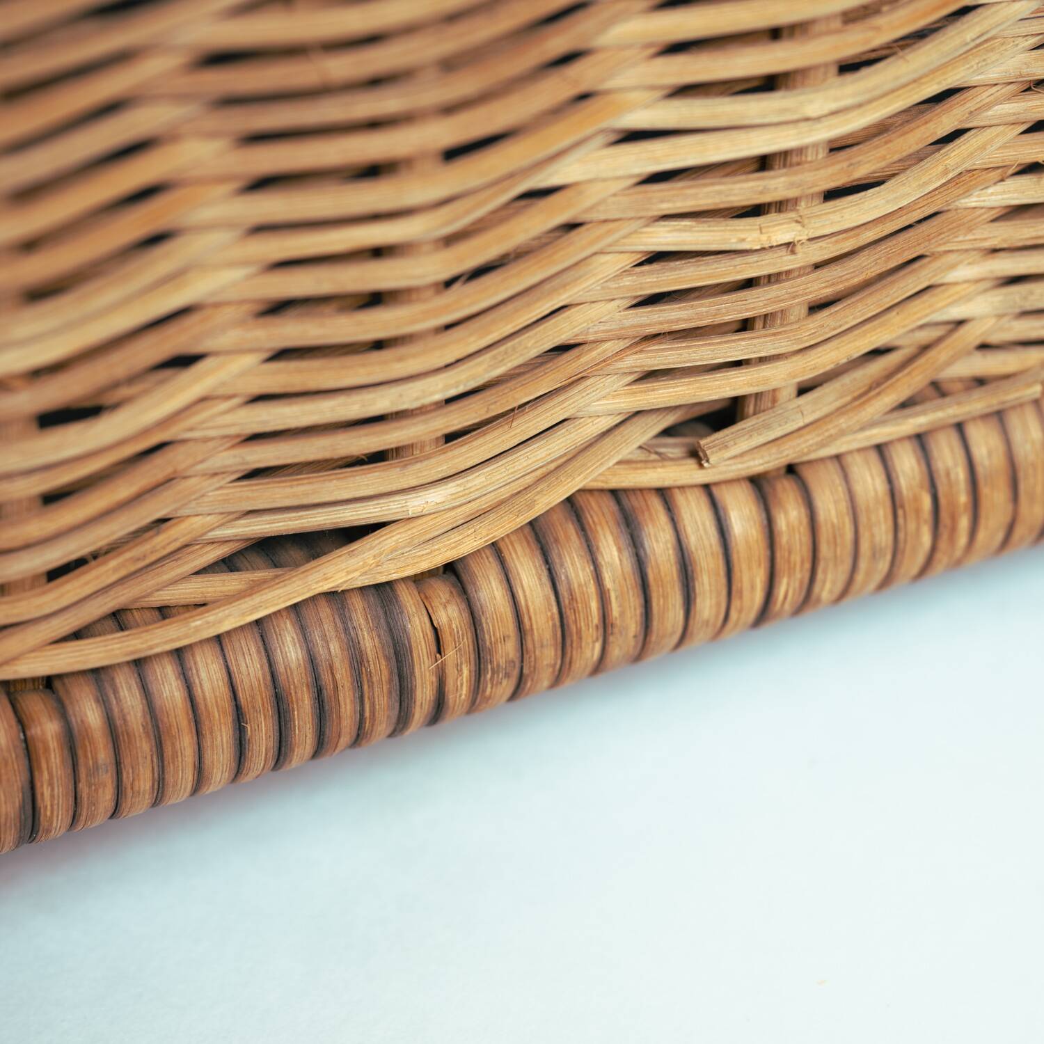 Canapé rock Gerard van den Berg en cuir de rotin, années 1970