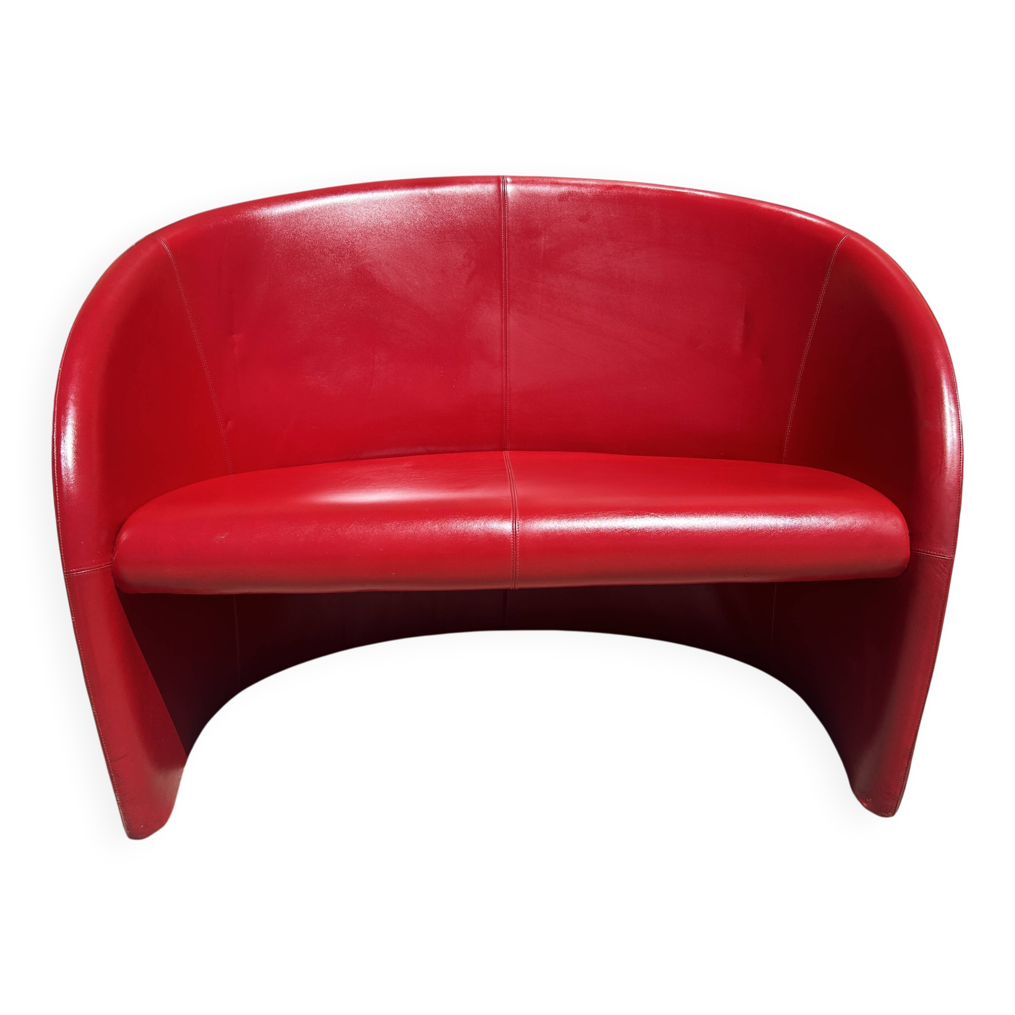 Leather sofa Lella and Massimo Vignelli for Poltrona Frau 1989