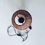 Pink rattan lamp