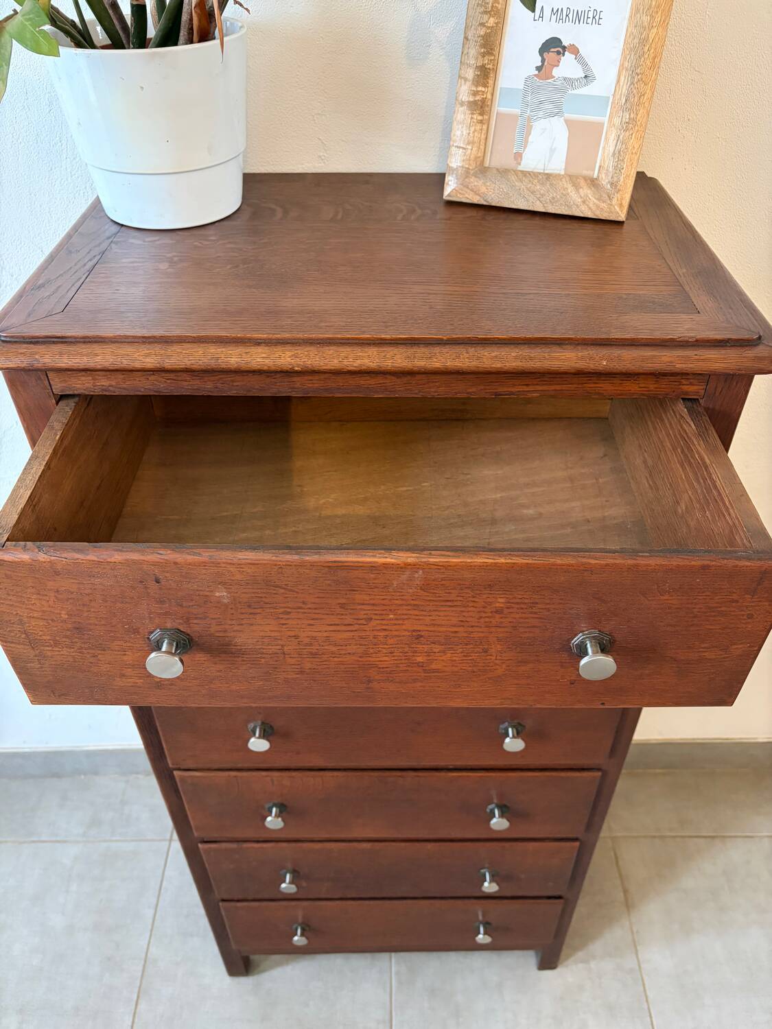 Vintage tall chest of drawers