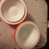 Orange plastic ice bucket
