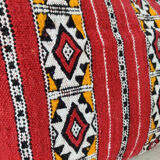 Coussin berbère Kilim rouge ethique