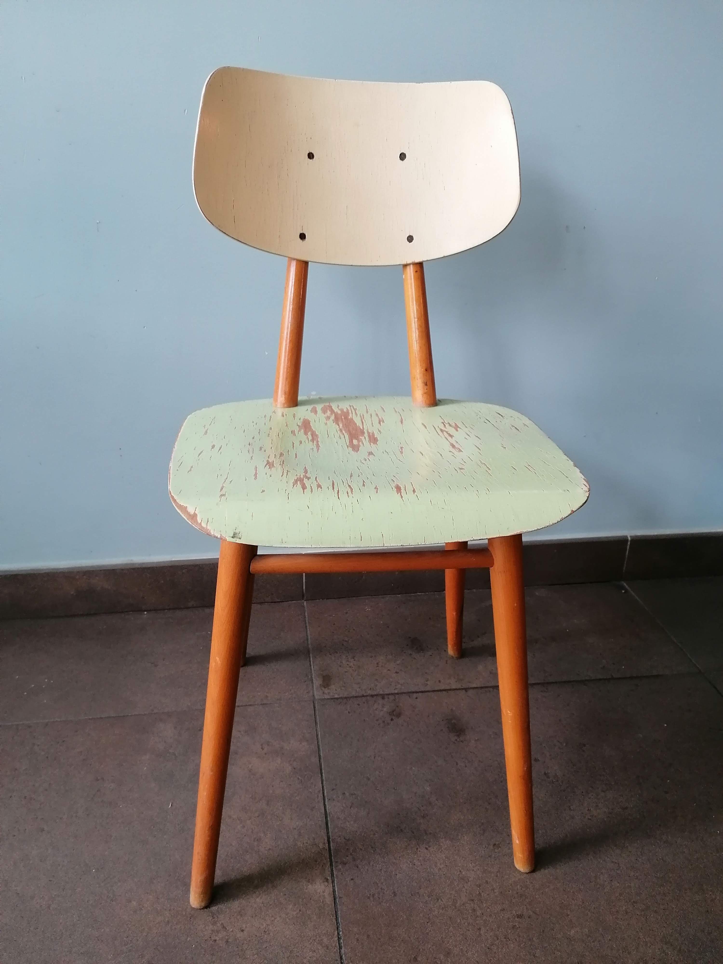 Vintage wooden chair, Ton (Thonet) ex Czechoslovakia, 1960