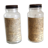 Ensemble de 2 flacons de pharmacie anciens