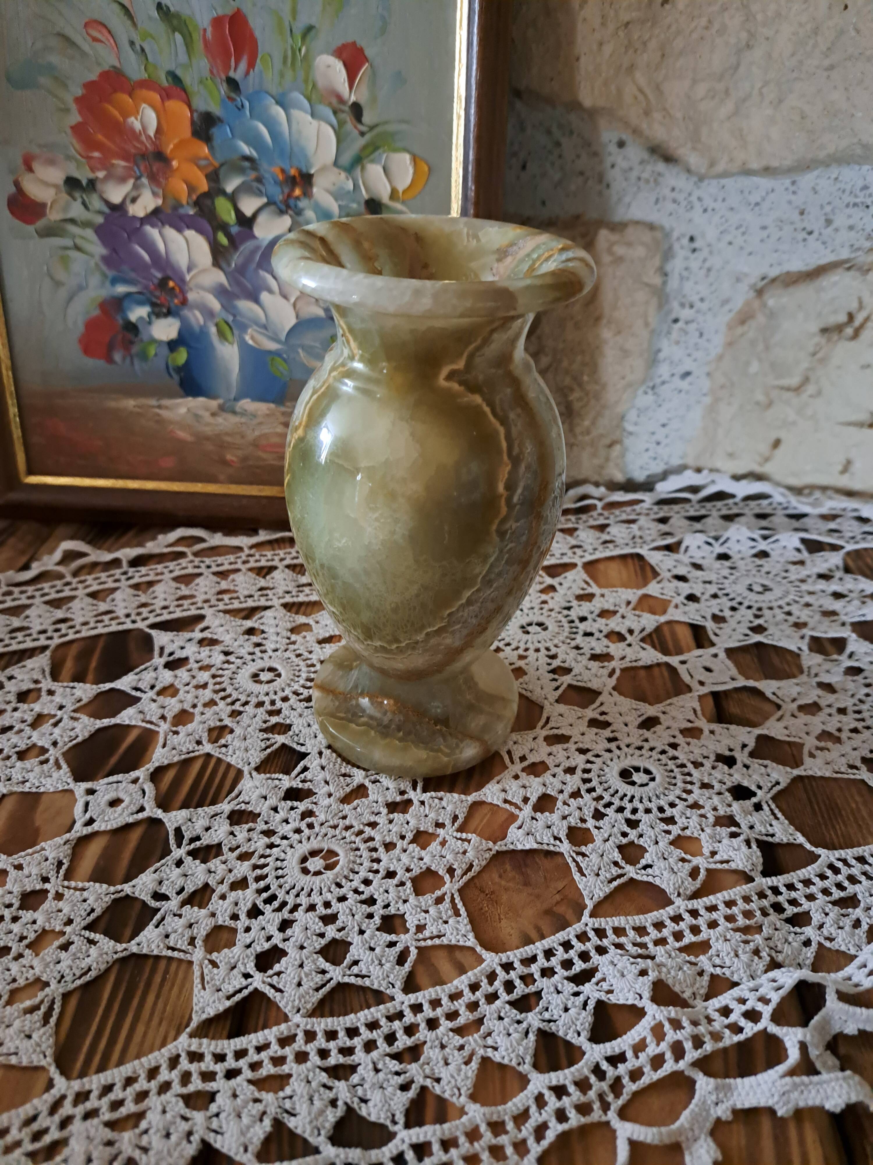 Onyx baluster vase
