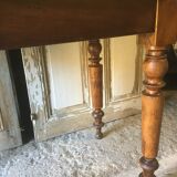 Oval walnut table