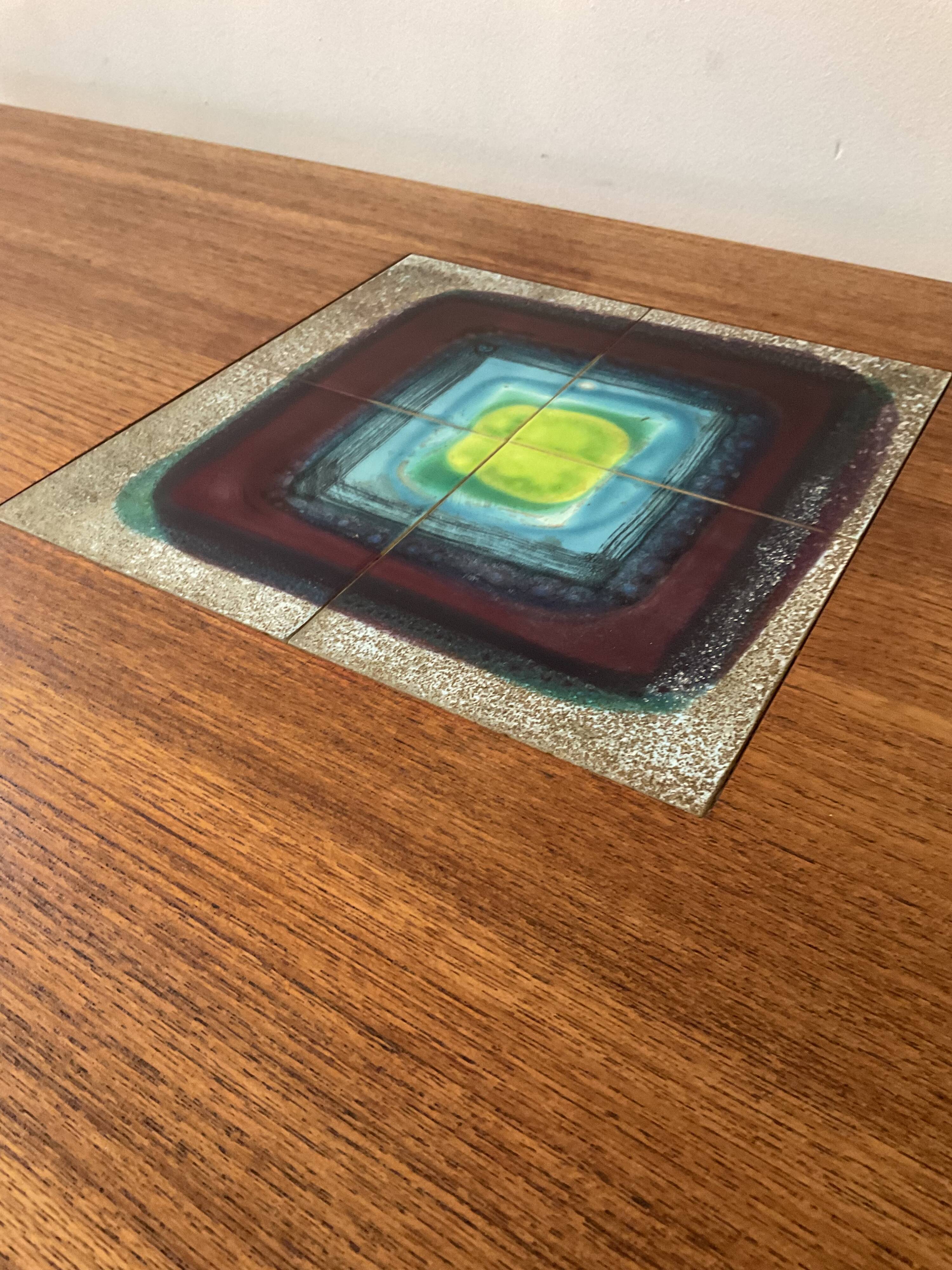 Vintage coffee table in wood and metal years 60/70