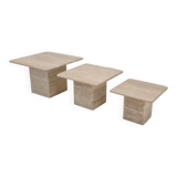 Lot de 3 tables gigognes, 1980s