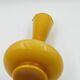 Vintage ochre opaline vase with a fluted neck