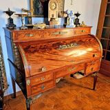 Empire Cylinder Desk Return from Egypt Mahogany and Gilt Bronze