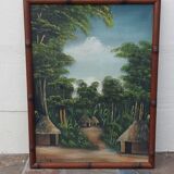 Vintage canvas painting