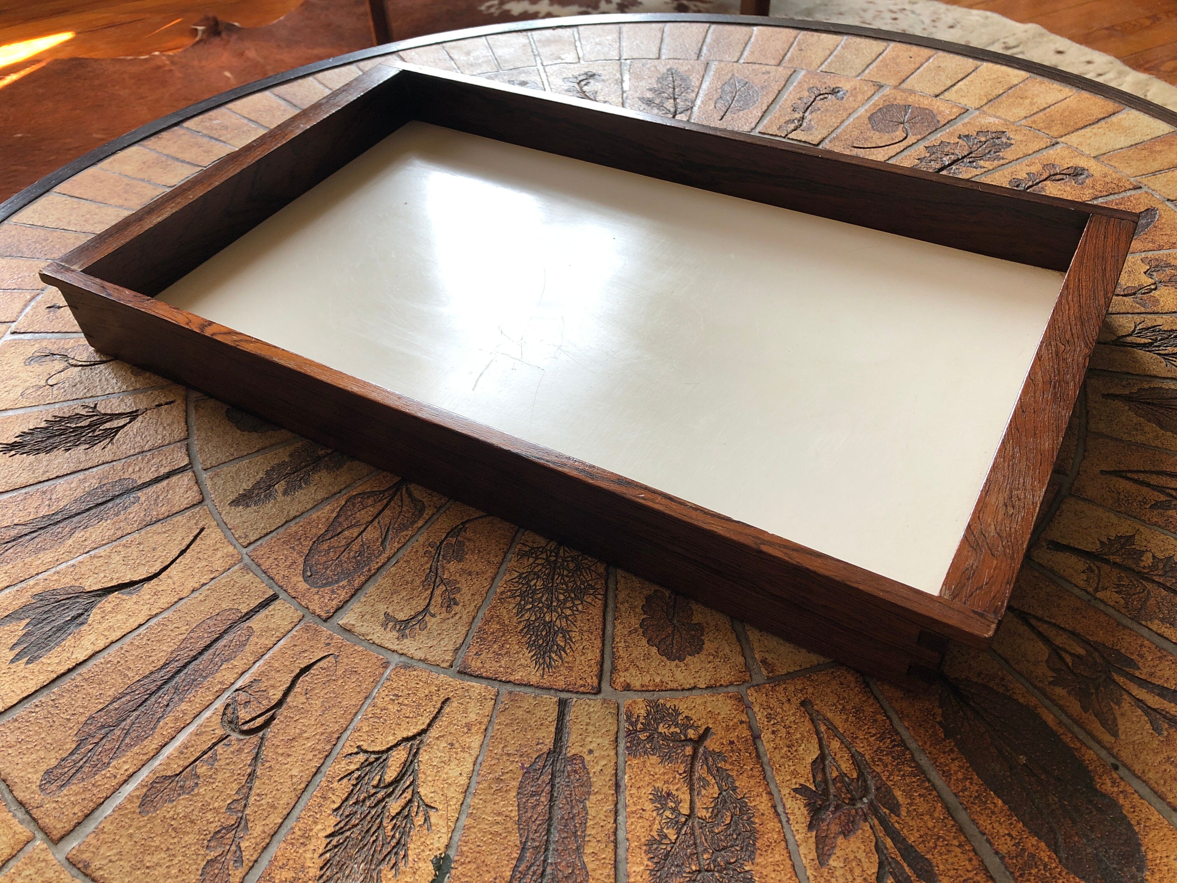 Rosewood serving tray circa 1950
