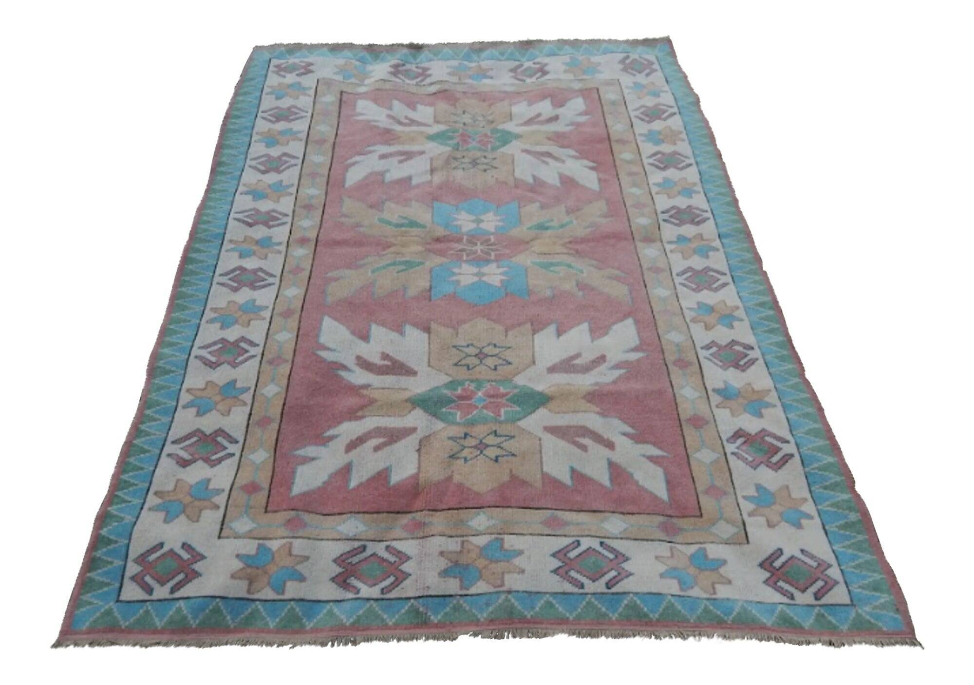 Vintage Turkish Oushak rug 170x216 cm